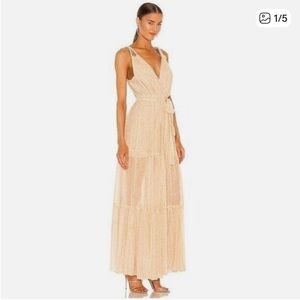 Sabina Musayev Lorelai Yellow Silk Blend Maxi Dress